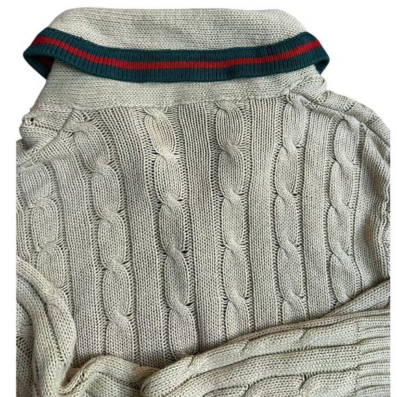 Rebel Lord Men's Cream Long Sleeves Button Front Cardigan Sweater Size Large - Picture 8 of 8